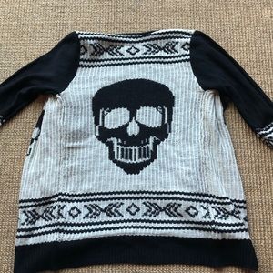 PRICE DROP ⬇️ AQUA Skull Cardigan Sweater